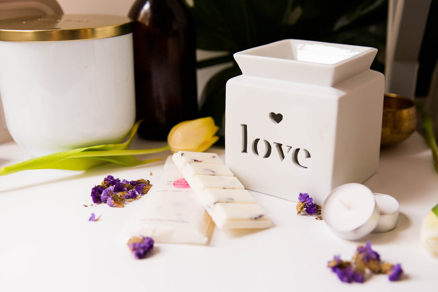 Love Warmer & Botanical Wax Melts Set