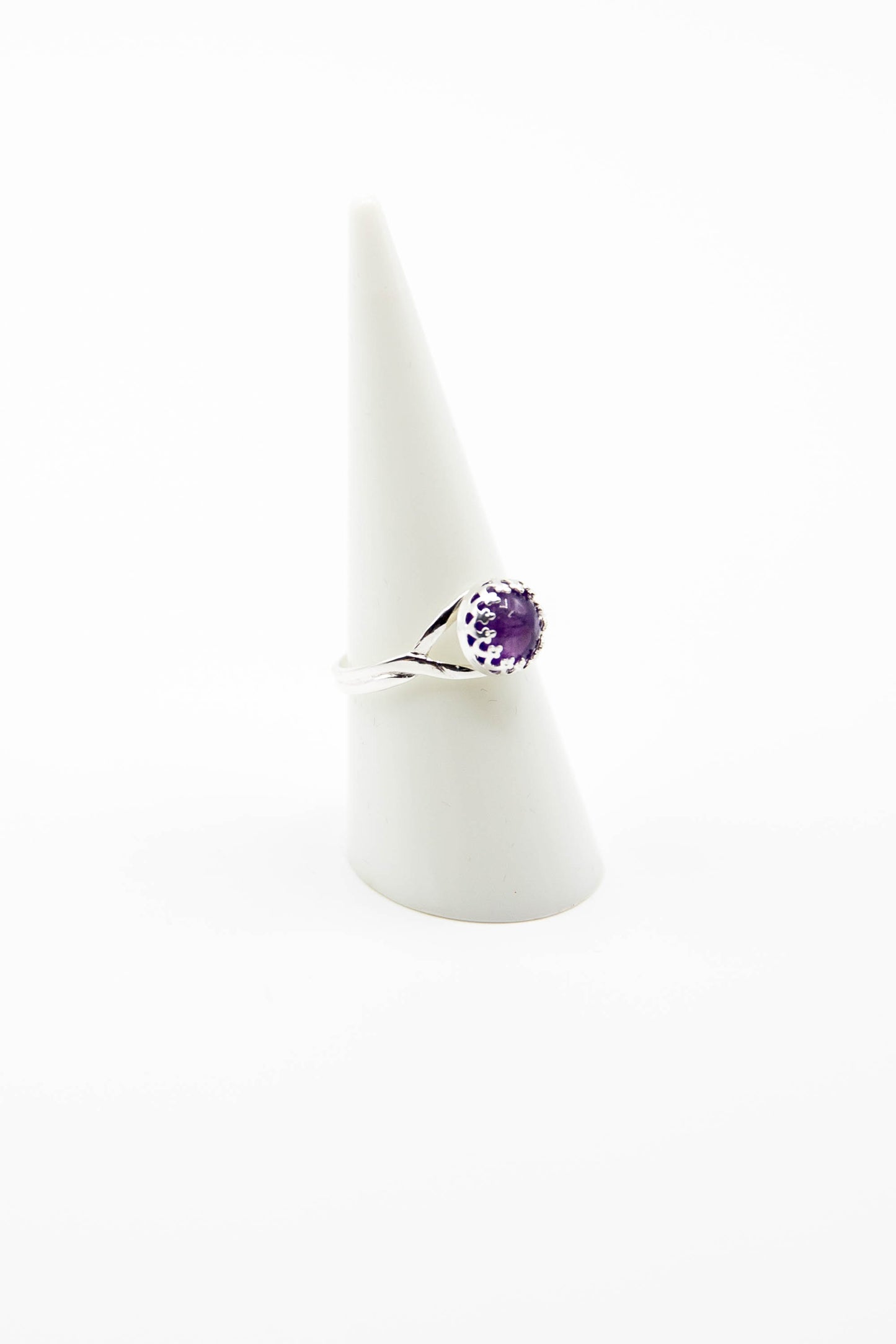 Crowned Amethyst (Available in Silver, Gold or Rose Gold)