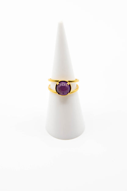 Striped Amethyst (Available in Silver, Gold or Rose Gold)