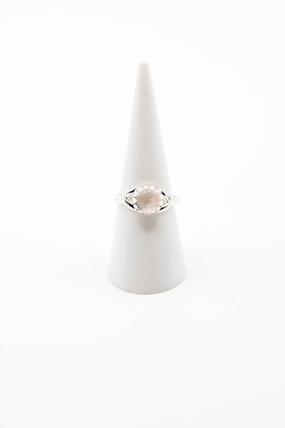 Crowned Rose Quartz (Available in Silver, Gold or Rose Gold)