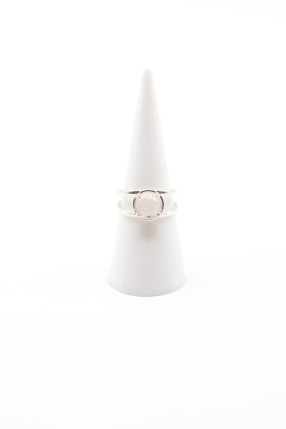 Striped Rose Quartz (Available in Silver, Gold or Rose Gold)