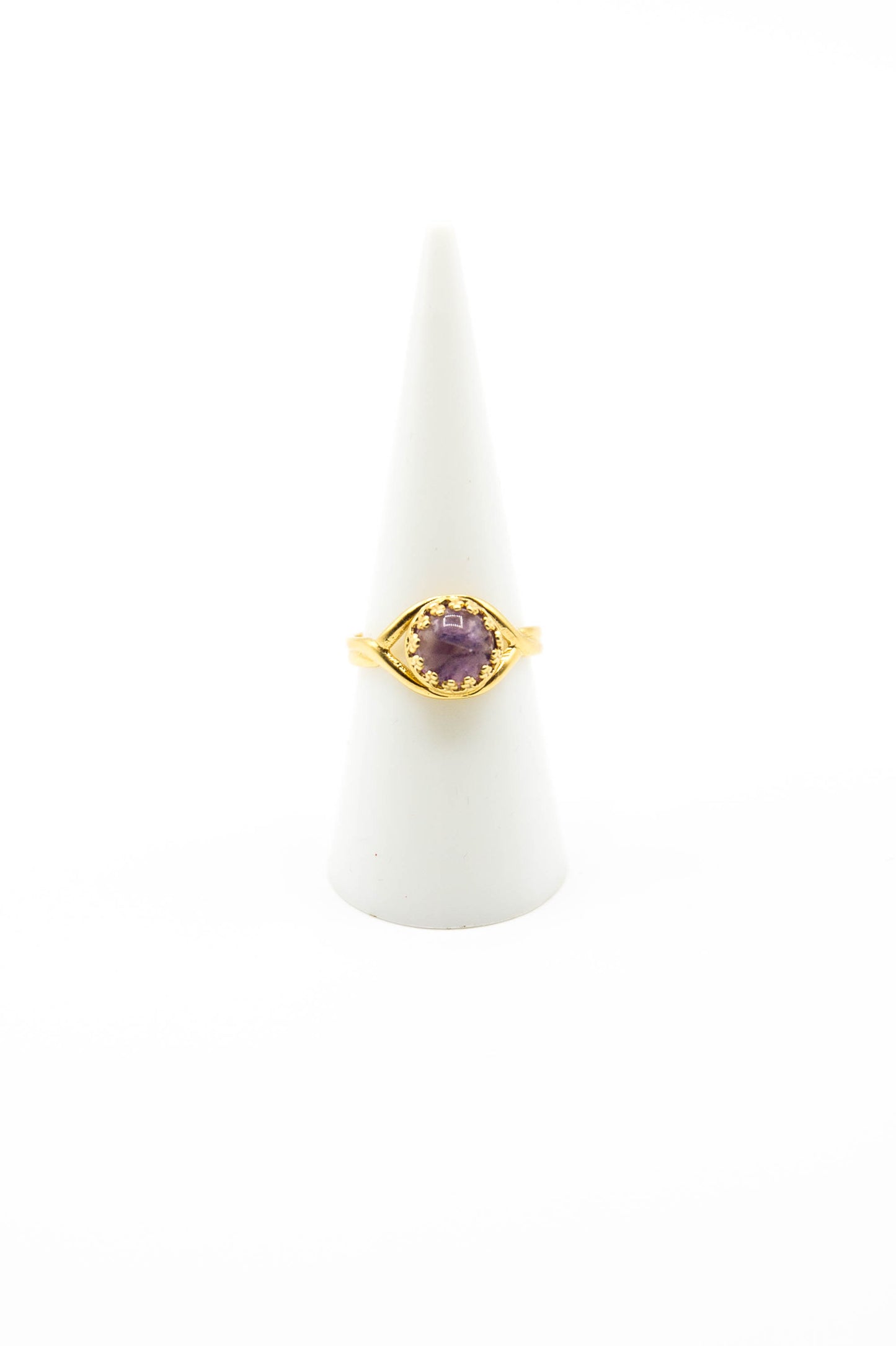 Crowned Amethyst (Available in Silver, Gold or Rose Gold)