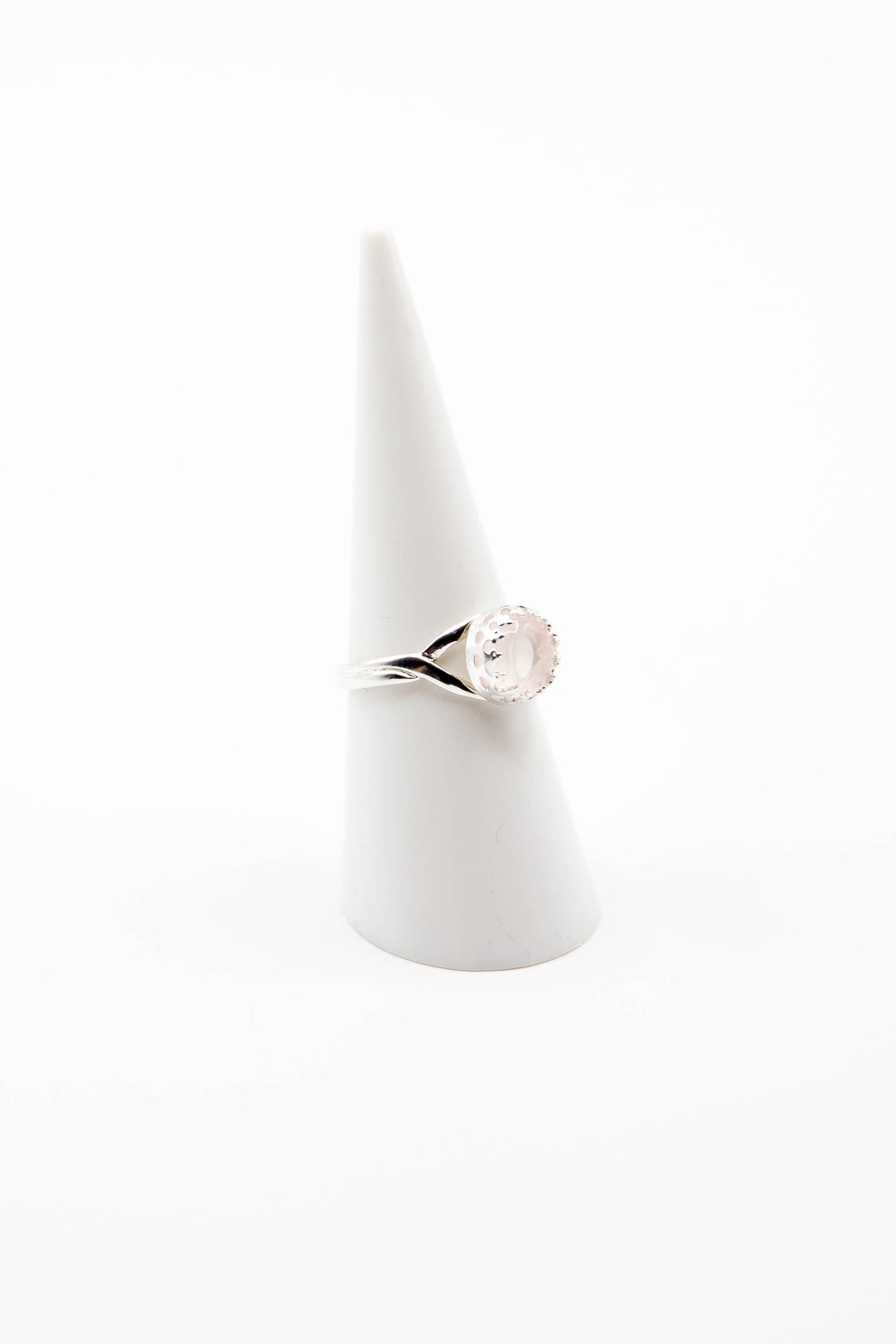 Crowned Rose Quartz (Available in Silver, Gold or Rose Gold)